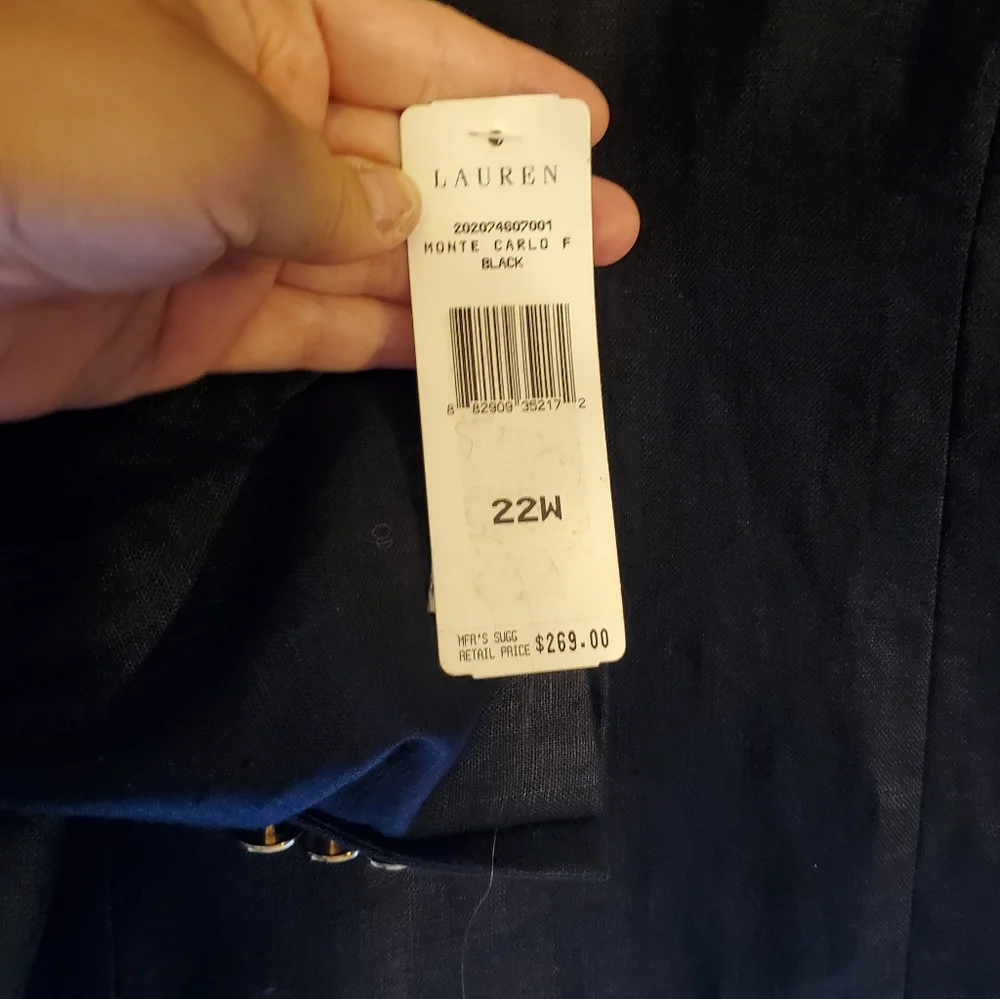 Brand New Ralph Lauren Blazer - Black, Size 22 - Picture 3 of 3